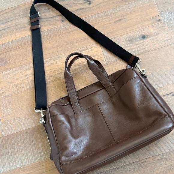 COACH Hamilton Briefcase Leather Laptop Carry Messenger Bag Commuter Case F54801